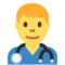 Man Health Worker emoji on Twitter